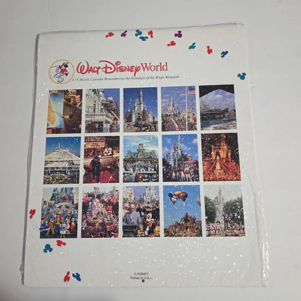 Walt Disney World 25th Anniversary 15 Months Calendar 1996-97 Factory Sealed